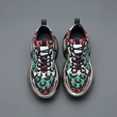 Spaceship Denim Platform Sneakers Euro Size Guide Green Red