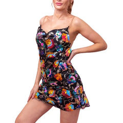 Spandex Backless Chain Straps Sequin Dress