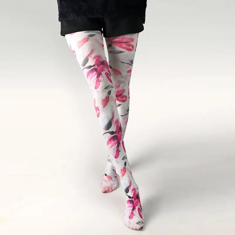 Spandex Nylon Multiple Designe Print Tights