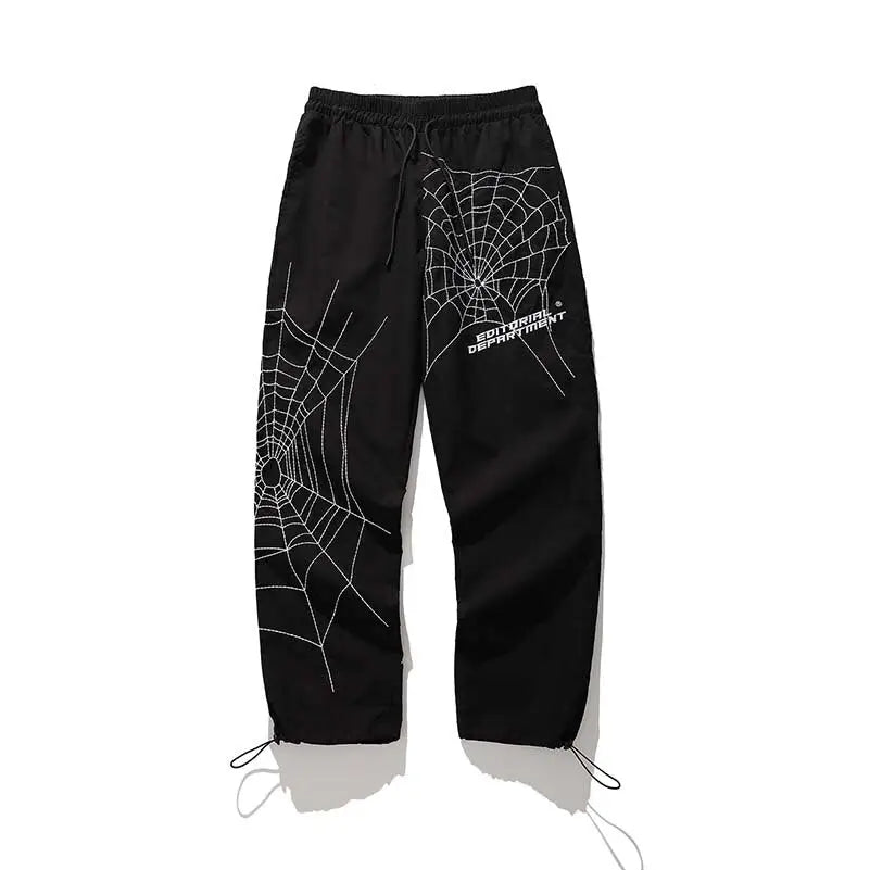 Spider Embroidery Pants