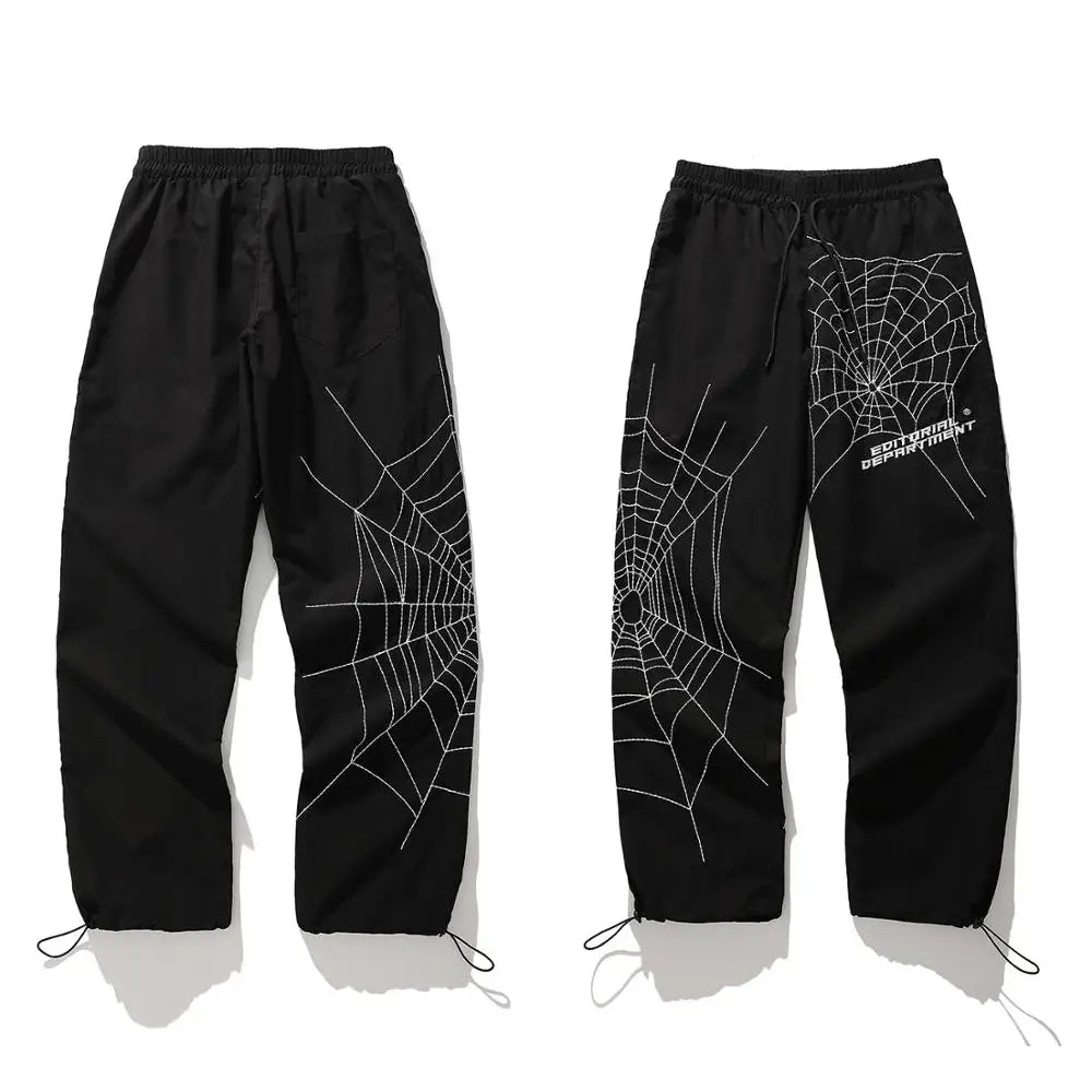 Spider Embroidery Pants