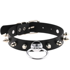 Spike Choker Metal O-round Collar