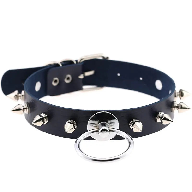 Spike Choker Metal O-round Collar