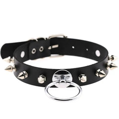 Spike Choker Metal O-round Collar