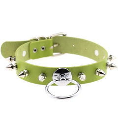 Spike Choker Metal O-round Collar