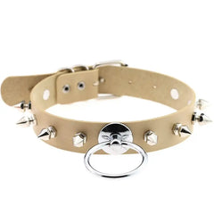 Spike Choker Metal O-round Collar