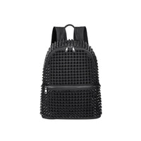 Thumbnail for Spike Rivets Black Punk Style Backpack - One Size - Bag