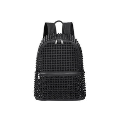 Spike Rivets Black Punk Style Backpack - One Size - Bag