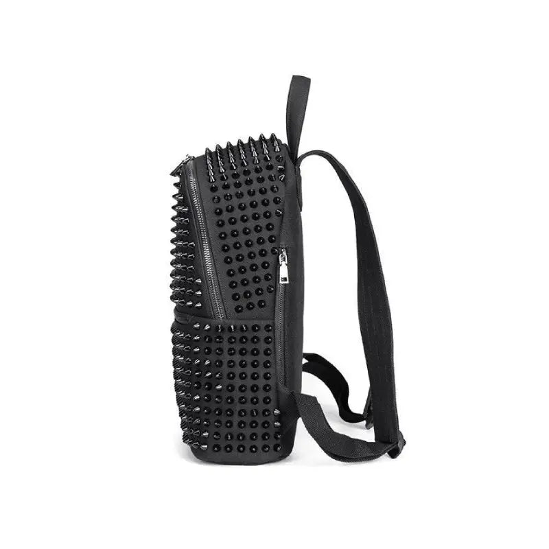 Spike Rivets Black Punk Style Backpack