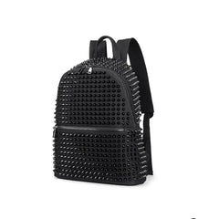 Spike Rivets Black Punk Style Backpack