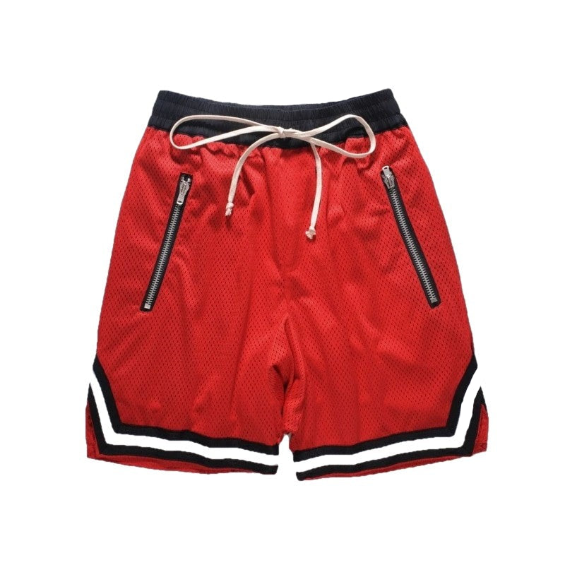 Sport Shorts with Zipper - Red / M - Short Pants