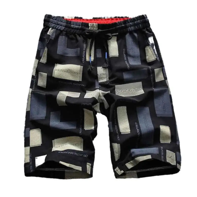 Square And Blocks Fashion Beach Shorts