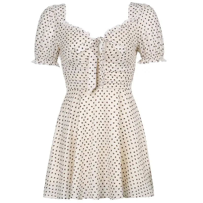 Square Collar with Cross Straps Dress