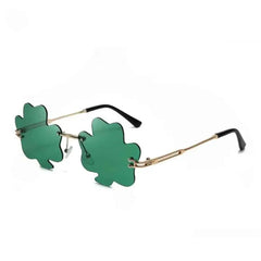 St Patrick Leprechaun Irish Shamrock Sunglasses - Green