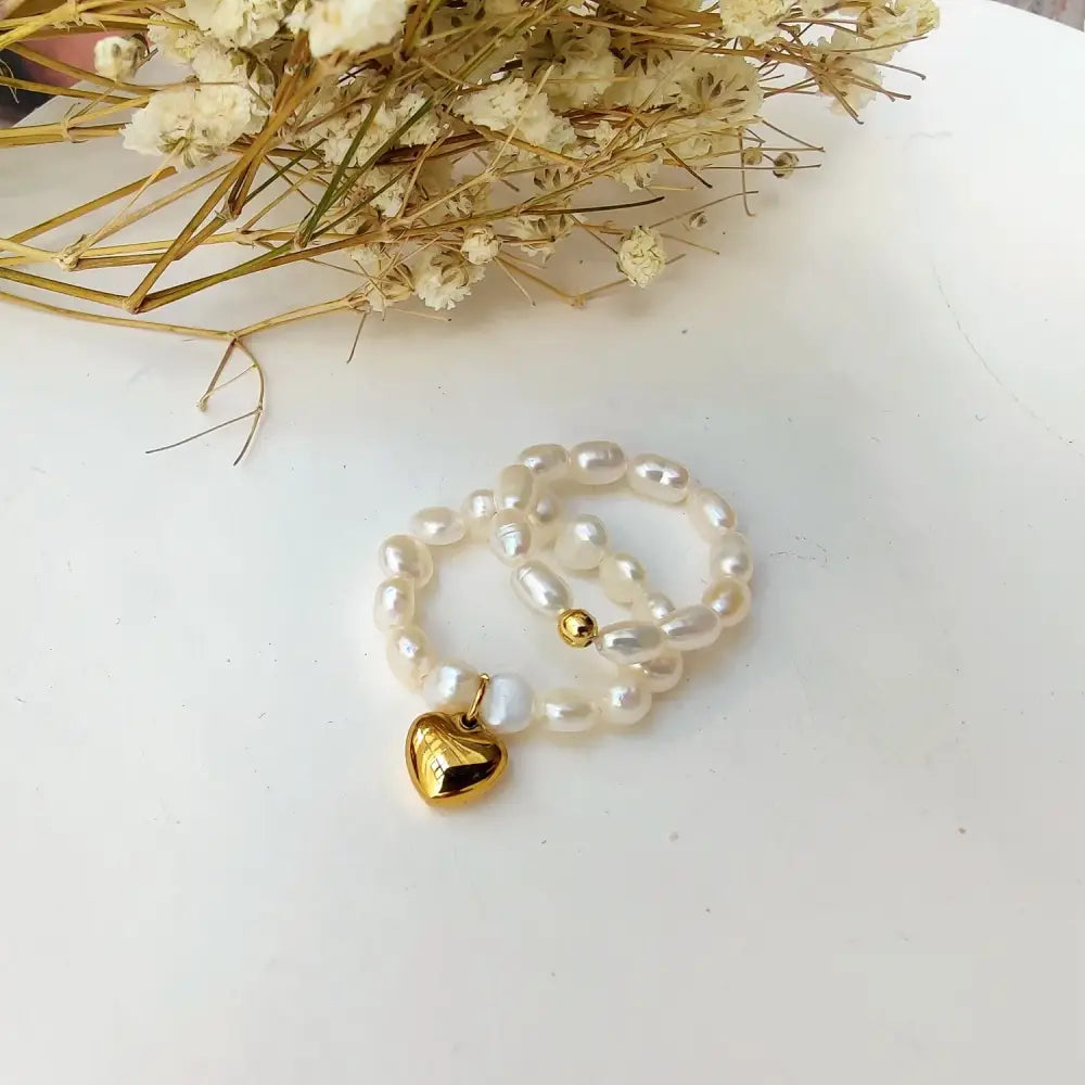 Stainless Steel Adjustable Ring with Freshwater Pearl