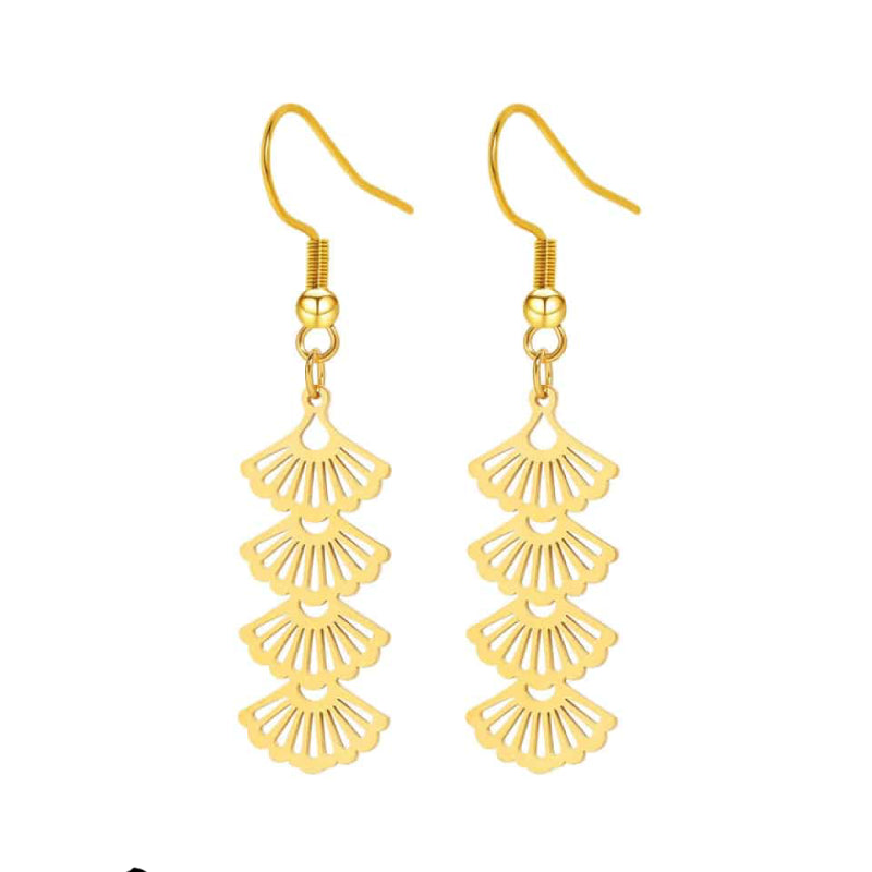 Stainless Steel Banquet Fish Hook Dangle Drop Earring