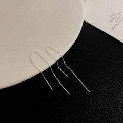 Stainless Steel Chain Long Tassel Drop Earrings