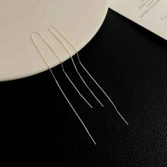 Stainless Steel Chain Long Tassel Drop Earrings