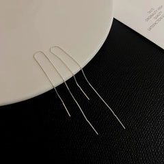 Stainless Steel Chain Long Tassel Drop Earrings Medium