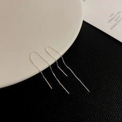 Stainless Steel Chain Long Tassel Drop Earrings Small