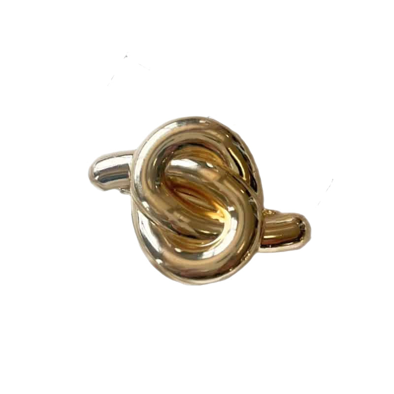 Stainless Steel Double Layer Elastic Hair Bands Gold Knot