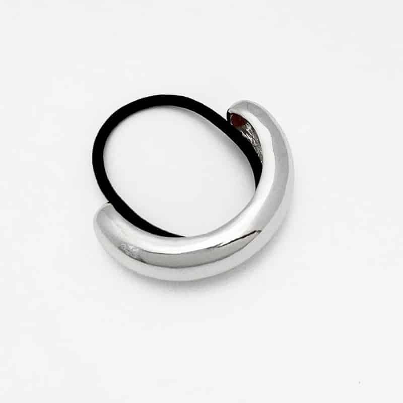 Stainless Steel Double Layer Elastic Hair Bands Silver Ring