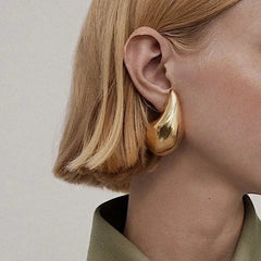 Stainless Steel Exaggerate Water Drop Earrings