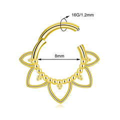 Stainless Steel Flower Shape Ear Cartilage Piercing