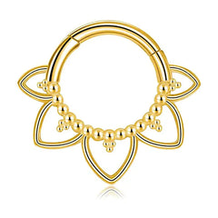Stainless Steel Flower Shape Ear Cartilage Piercing Gold