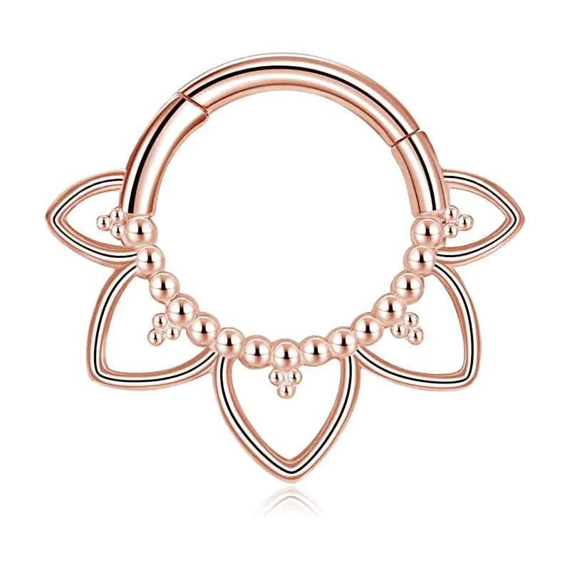 Stainless Steel Flower Shape Ear Cartilage Piercing Rose