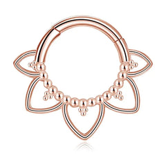 Stainless Steel Flower Shape Ear Cartilage Piercing Rose