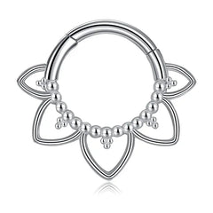 Stainless Steel Flower Shape Ear Cartilage Piercing Silver