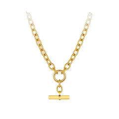 Stainless Steel Hanging Bar Pendant Necklace