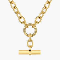 Stainless Steel Hanging Bar Pendant Necklace