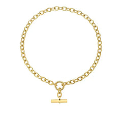 Stainless Steel Hanging Bar Pendant Necklace Gold