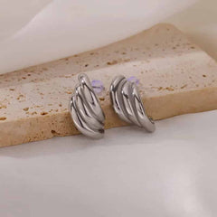 Stainless Steel Irregular Face Shaped Stud Earrings