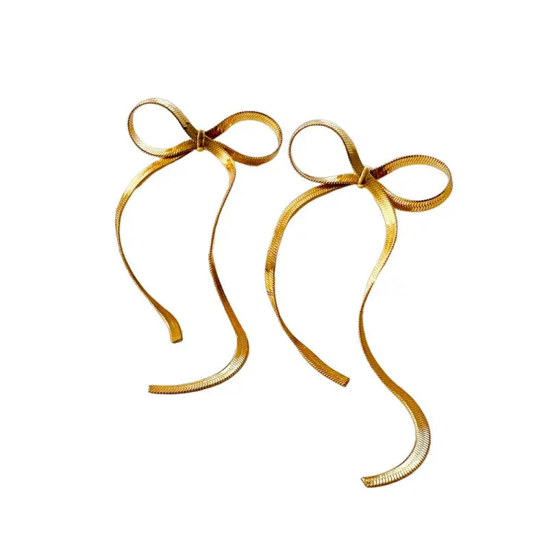 Stainless Steel Long Tassel Drop Earrings