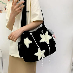 Star Corduroy Cross Body Bag