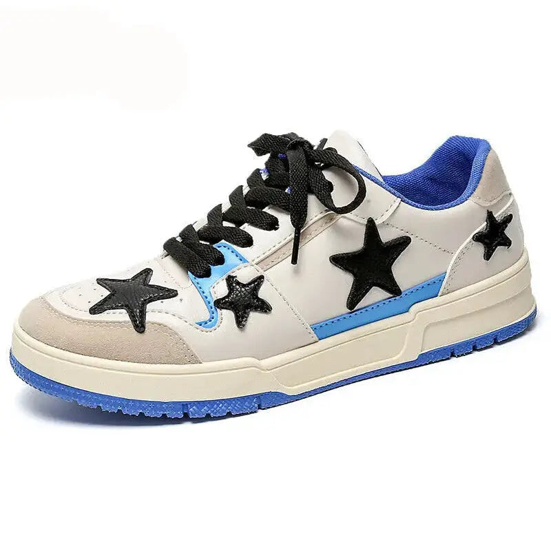 Star Denim Platform Lace Up Sneakers