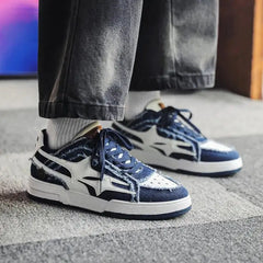 Star Denim Swede Lace Up Sneakers