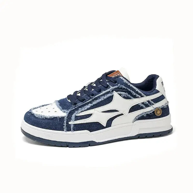 Star Denim Swede Lace Up Sneakers