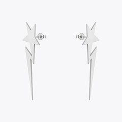 Star Lightning Stainless Steel Drop Earrings