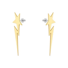 Star Lightning Stainless Steel Drop Earrings