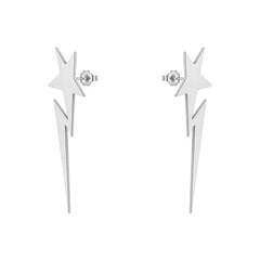 Star Lightning Stainless Steel Drop Earrings