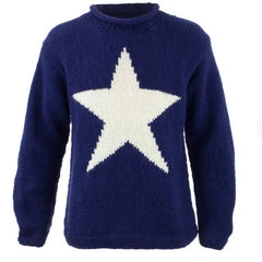 Star Round Neck Knitted Sweater