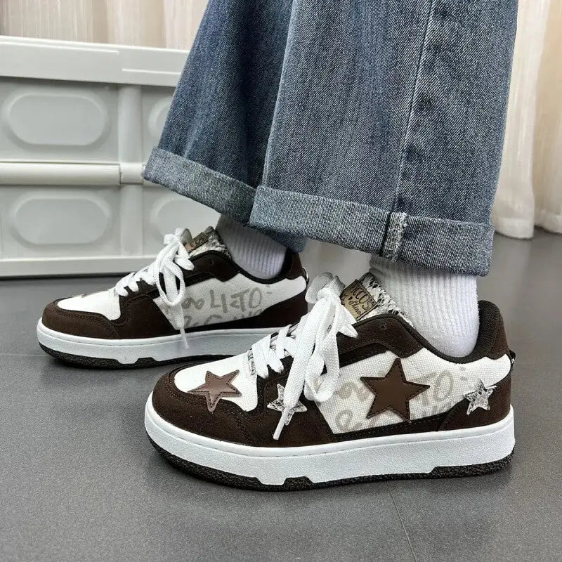 Star Swede Platform Skateboard Lace Up Sneakers