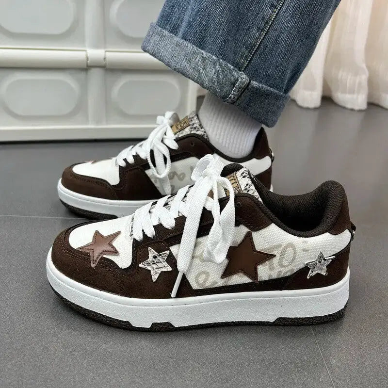 Star Swede Platform Skateboard Lace Up Sneakers