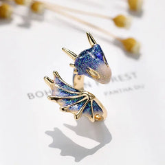 Starry Sky Small Blue Dragon Ring - Accesories