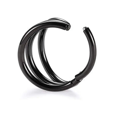 Steel Triple Earring Septum Clicker Ring