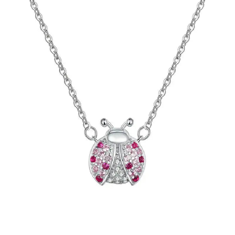 Sterling Silver Pink Cubic Zirconia Necklace